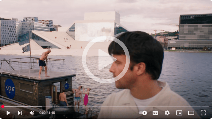 A screenshot of Visit Oslo's ad