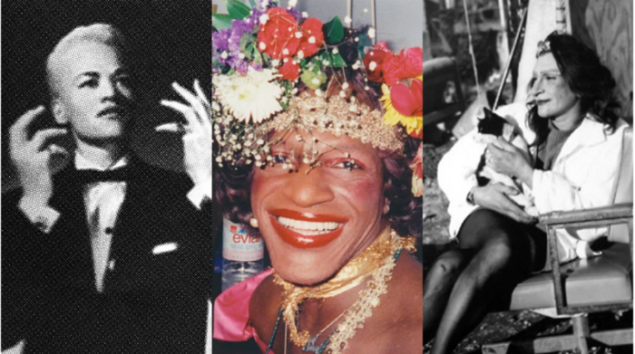 From left to right: Stormé DeLarverie, Marsha P. Johnson, and Sylvia Rivera