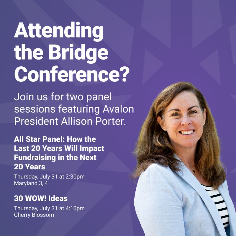 A graphic about Allison Porter’s sessions at the Bridge Conference.