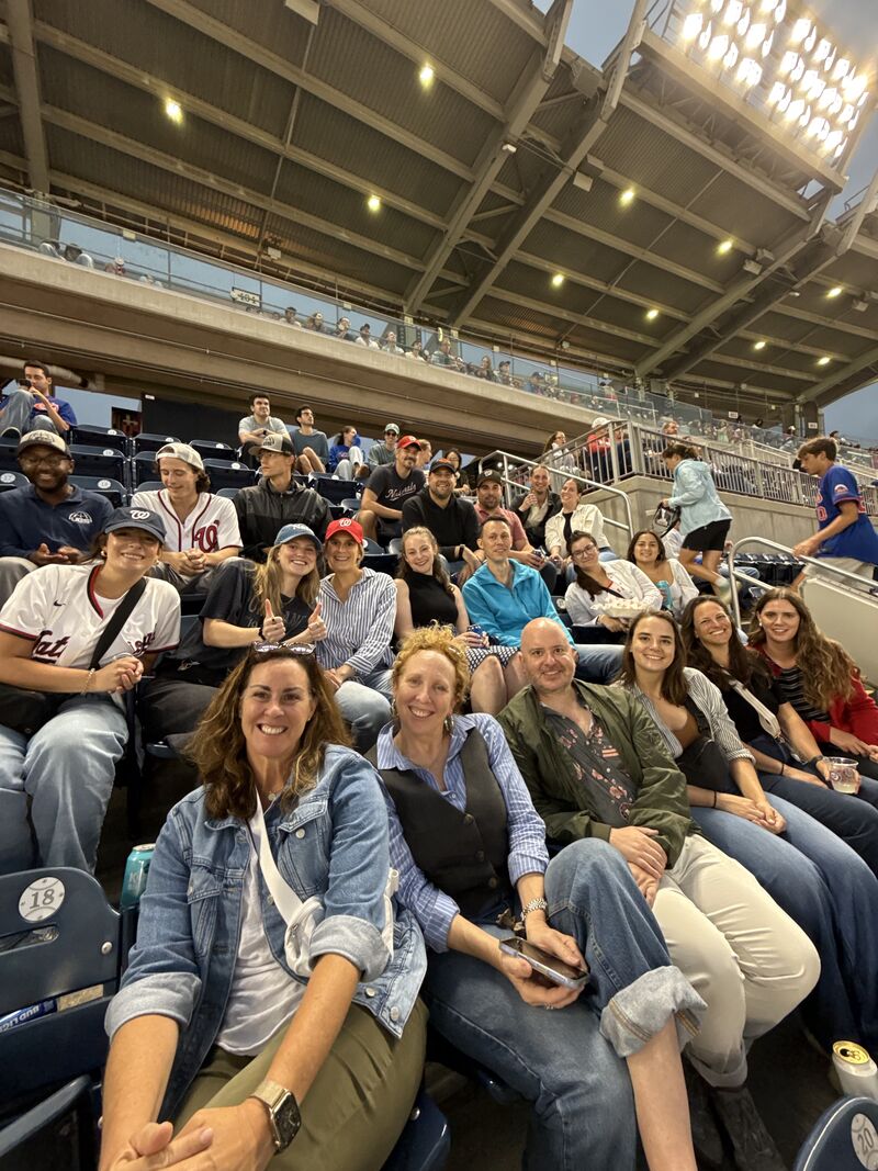 Avalonians at Nationals Park watching a baseball game.